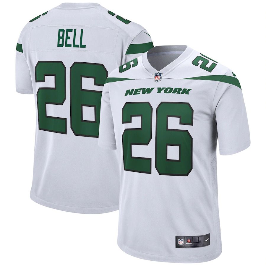 Men New York Jets 26 Le Veon Bell Nike White Game NFL Jersey